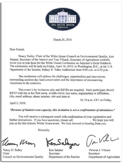 “The White House Cordially Invites You”