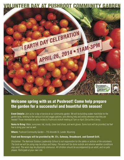 Earth Day Celebration at Pushroot Community Garden