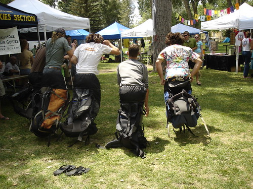 NOLS Backpack Race at International Climber's Festival Trade Fair