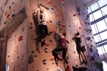 Climbing at Ohio State photo by Ris Twigg 
