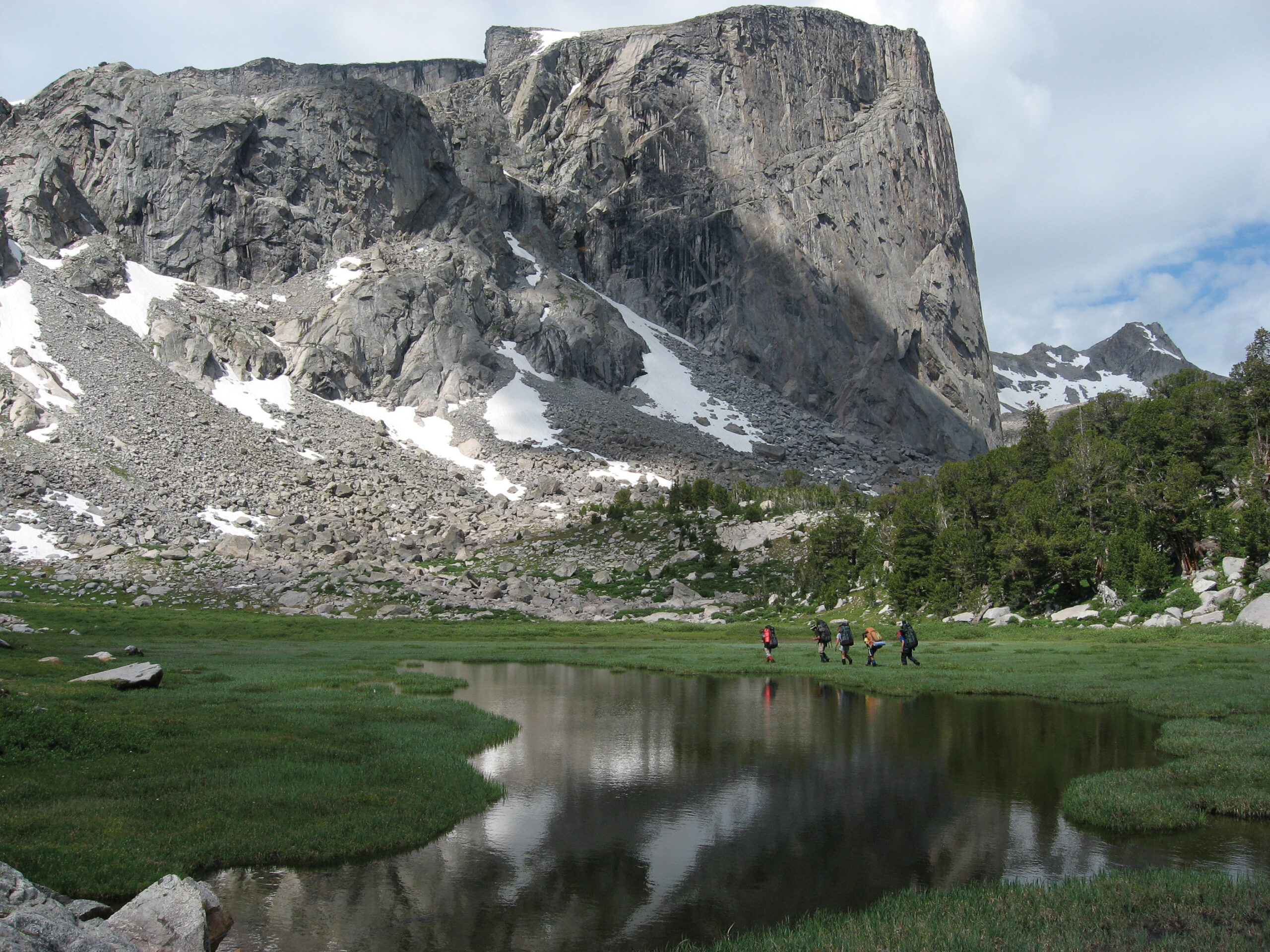 Backpacking in the Rocky Mountains. rocky