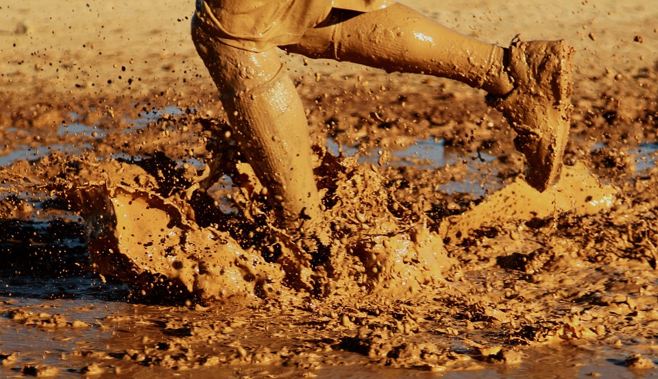 Muddy trail run