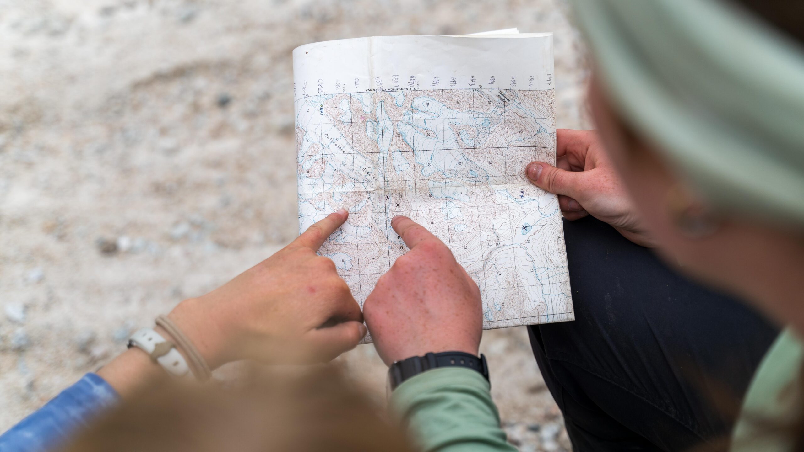 a map being held by one person